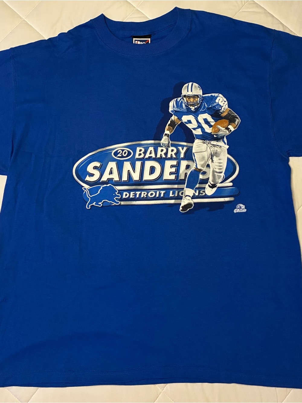 Barry Sanders Detroit Lions Graphic Tee - Royal Blue
